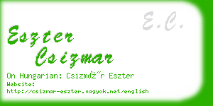 eszter csizmar business card